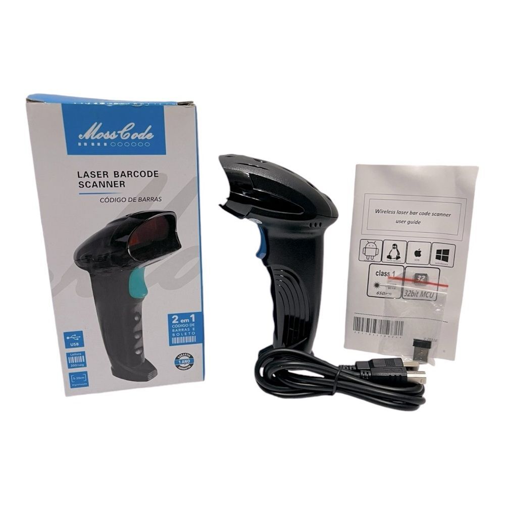 Moss Code Laser Barcode Scanner - Picture 1 of 5